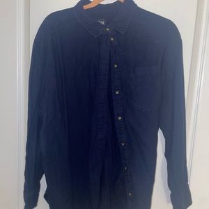 Gap blue flannel button up